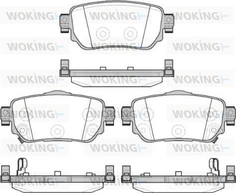 Woking P14823.02 - Тормозные колодки, дисковые, комплект autosila-amz.com