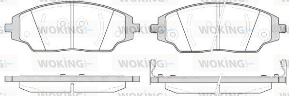 Woking P14373.02 - Тормозные колодки, дисковые, комплект autosila-amz.com