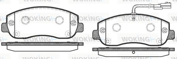 Woking P15493.01 - Тормозные колодки, дисковые, комплект autosila-amz.com