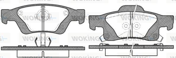 Woking P15463.02 - Тормозные колодки, дисковые, комплект autosila-amz.com