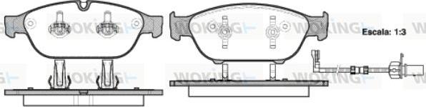 Woking P15413.02 - Тормозные колодки, дисковые, комплект autosila-amz.com