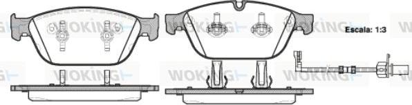 Woking P15433.02 - Тормозные колодки, дисковые, комплект autosila-amz.com