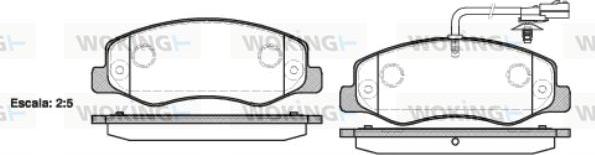 Woking P15423.01 - Тормозные колодки, дисковые, комплект autosila-amz.com