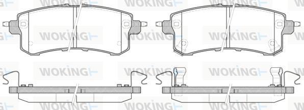 Woking P15473.02 - Тормозные колодки, дисковые, комплект autosila-amz.com