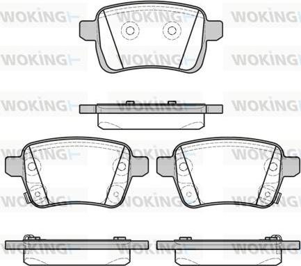 Woking P15503.22 - Тормозные колодки, дисковые, комплект autosila-amz.com