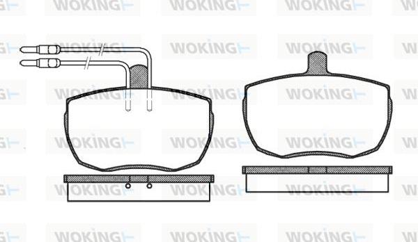 Woking P1563.04 - Тормозные колодки, дисковые, комплект autosila-amz.com