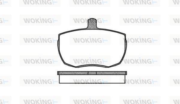 Woking P1563.00 - Тормозные колодки, дисковые, комплект autosila-amz.com