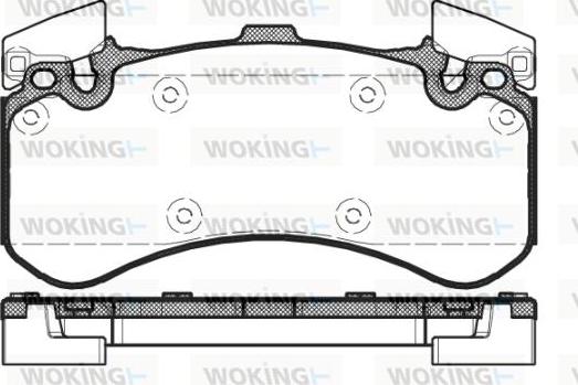 Woking P15633.00 - Тормозные колодки, дисковые, комплект autosila-amz.com