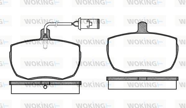 Woking P1563.22 - Тормозные колодки, дисковые, комплект autosila-amz.com