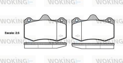 Woking P15043.00 - Тормозные колодки, дисковые, комплект autosila-amz.com