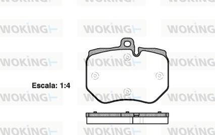 Woking P15003.00 - Тормозные колодки, дисковые, комплект autosila-amz.com