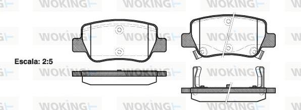 Woking P15033.02 - Тормозные колодки, дисковые, комплект autosila-amz.com