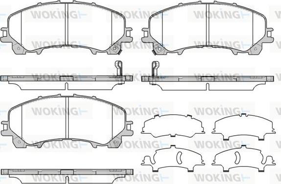 Woking P15073.12 - Тормозные колодки, дисковые, комплект autosila-amz.com