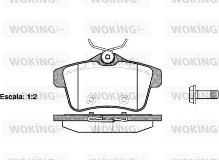 Woking P15183.00 - Тормозные колодки, дисковые, комплект autosila-amz.com
