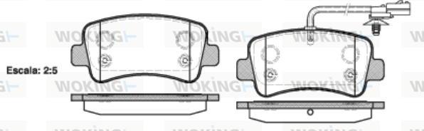 Woking P15393.01 - Тормозные колодки, дисковые, комплект autosila-amz.com