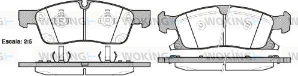 Woking P15303.02 - Тормозные колодки, дисковые, комплект autosila-amz.com