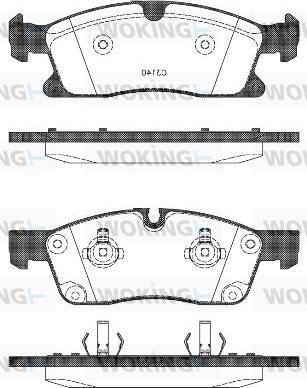 Woking P15303.10 - Тормозные колодки, дисковые, комплект autosila-amz.com