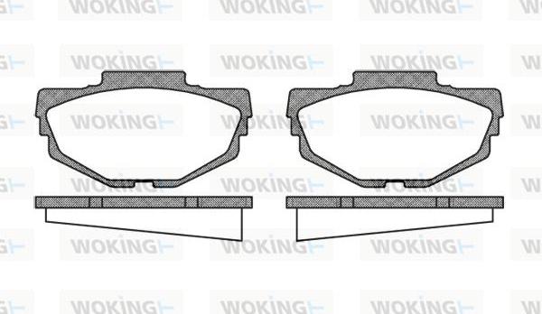 Woking P1533.00 - Тормозные колодки, дисковые, комплект autosila-amz.com