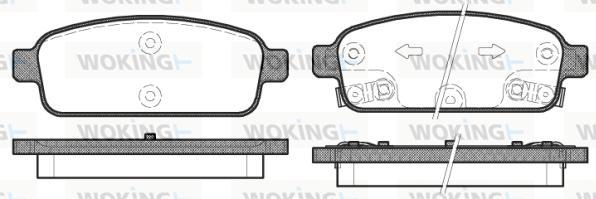 Woking P15323.12 - Тормозные колодки, дисковые, комплект autosila-amz.com