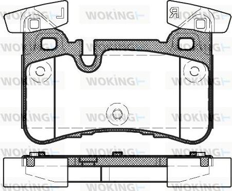 Woking P15293.00 - Тормозные колодки, дисковые, комплект autosila-amz.com