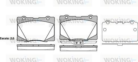 Woking P15223.02 - Тормозные колодки, дисковые, комплект autosila-amz.com