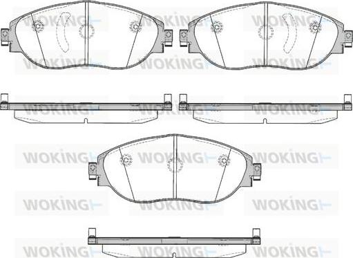 Woking P15703.00 - Тормозные колодки, дисковые, комплект autosila-amz.com