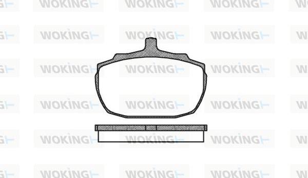 Woking P1573.00 - Тормозные колодки, дисковые, комплект autosila-amz.com