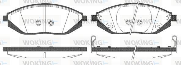 Woking P15723.02 - Тормозные колодки, дисковые, комплект autosila-amz.com