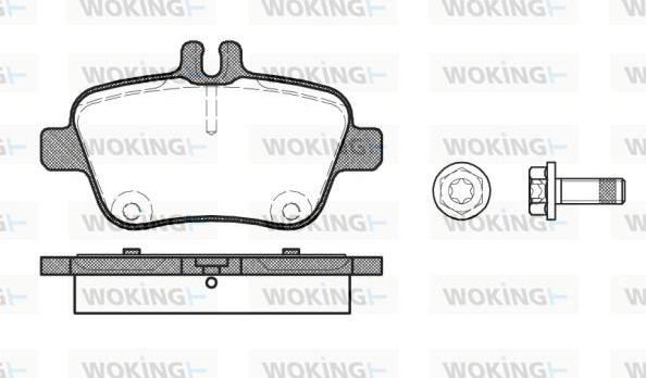 Woking P15773.00 - Тормозные колодки, дисковые, комплект autosila-amz.com