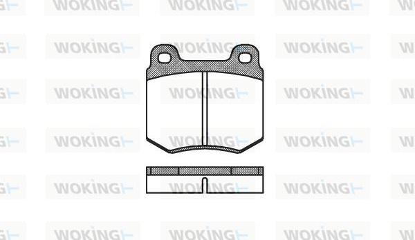 Woking P1693.10 - Тормозные колодки, дисковые, комплект autosila-amz.com