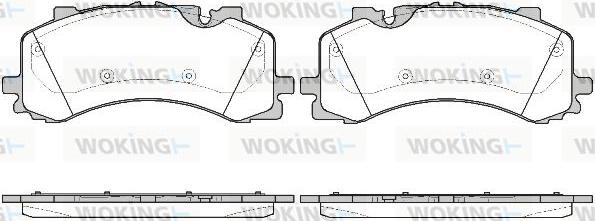 Woking P16443.00 - Тормозные колодки, дисковые, комплект autosila-amz.com
