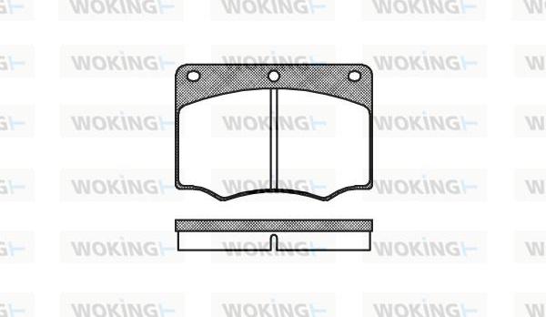 Woking P1643.00 - Тормозные колодки, дисковые, комплект autosila-amz.com