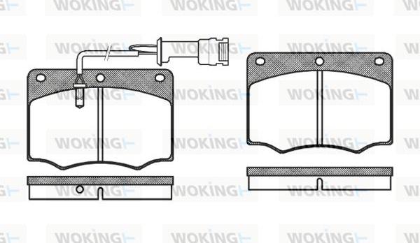 Woking P1643.02 - Тормозные колодки, дисковые, комплект autosila-amz.com