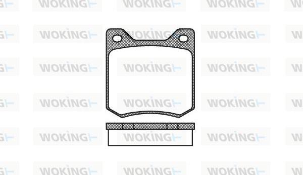 Woking P1663.00 - Тормозные колодки, дисковые, комплект autosila-amz.com