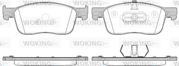 Woking P16193.00 - Тормозные колодки, дисковые, комплект autosila-amz.com