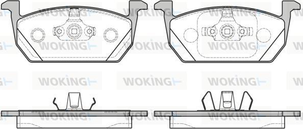 Woking P16103.00 - Тормозные колодки, дисковые, комплект autosila-amz.com