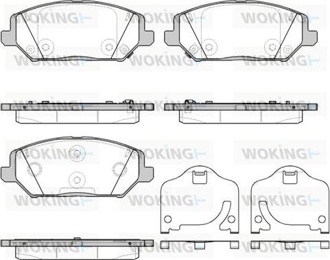 Woking P16833.02 - Тормозные колодки, дисковые, комплект autosila-amz.com