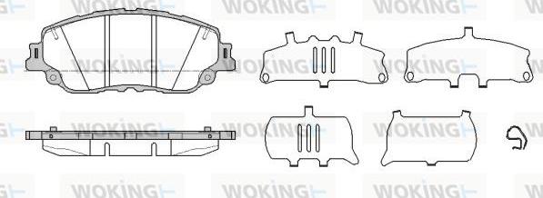 Woking P16873.10 - Тормозные колодки, дисковые, комплект autosila-amz.com