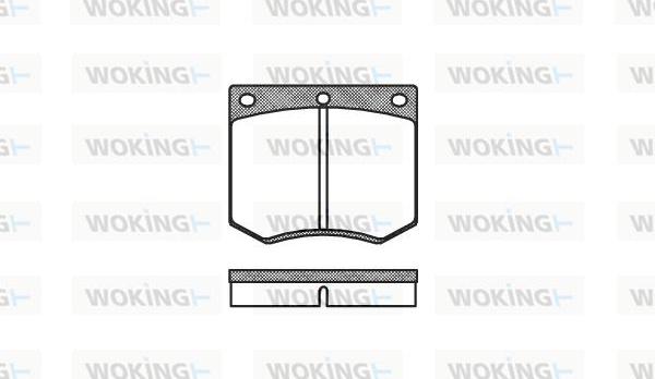 Woking P1633.00 - Тормозные колодки, дисковые, комплект autosila-amz.com