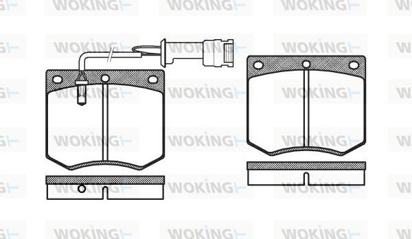 Woking P1633.02 - Тормозные колодки, дисковые, комплект autosila-amz.com