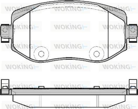 Woking P16243.08 - Тормозные колодки, дисковые, комплект autosila-amz.com