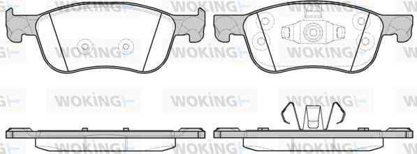 Woking P16763.00 - Тормозные колодки, дисковые, комплект autosila-amz.com