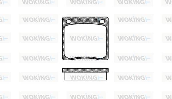 Woking P1673.00 - Тормозные колодки, дисковые, комплект autosila-amz.com