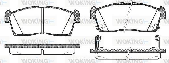 Woking P10993.02 - Тормозные колодки, дисковые, комплект autosila-amz.com