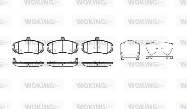 Woking P10943.02 - Тормозные колодки, дисковые, комплект autosila-amz.com