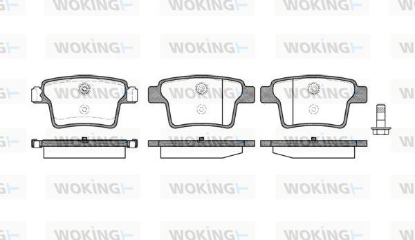 Woking P10493.10 - Тормозные колодки, дисковые, комплект autosila-amz.com