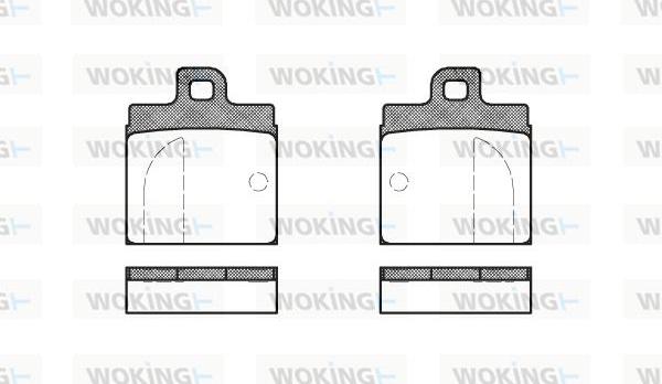 Woking P1043.00 - Тормозные колодки, дисковые, комплект autosila-amz.com