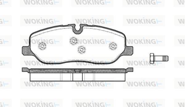 Woking P10583.00 - Тормозные колодки, дисковые, комплект autosila-amz.com