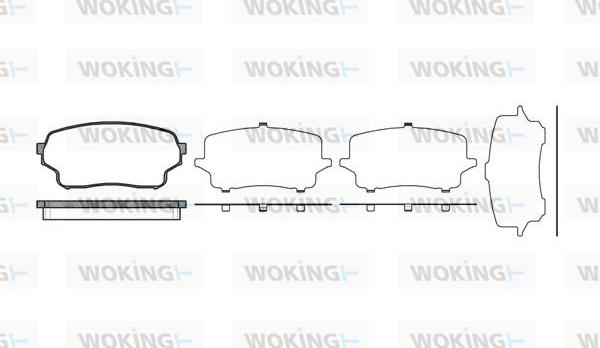 Woking P10663.01 - Тормозные колодки, дисковые, комплект autosila-amz.com