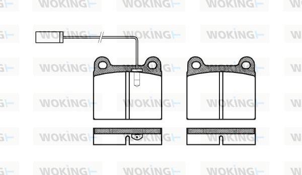 Woking P1063.91 - Тормозные колодки, дисковые, комплект autosila-amz.com